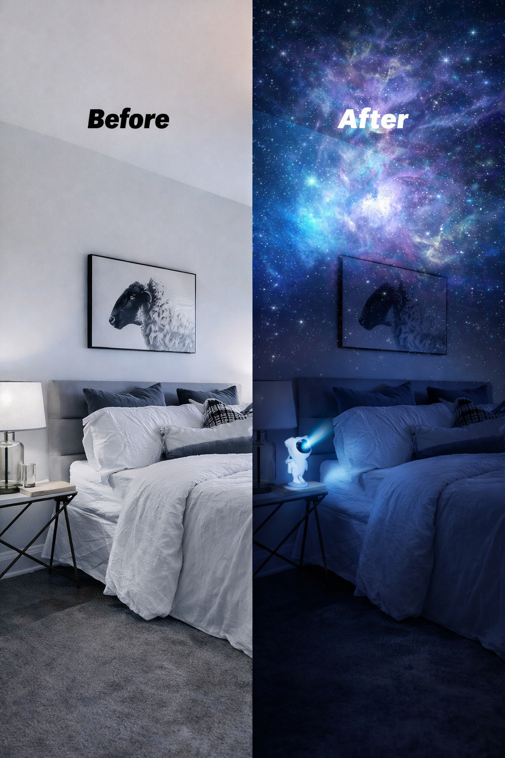 Astronaut Galaxy Star Projector Lamp